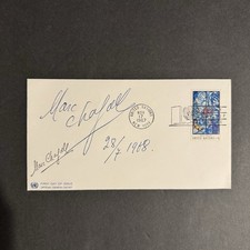RARE Marc Chagall Hand-Signed 1967 UN First Day Cover FDC Autographed 1968 picture