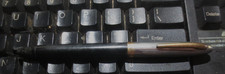 Vintage Shaeffer's Gold Chrome & Black 14K Nib Fountain Pen Untested picture