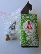 Vintage Aerolux Freemason Square Compass G Light Bulb Working Condition With Box picture