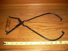 Antique Sharon PA Coal & Ice Block Tongs Vintage Pennsylvania Decor Cast Iron. picture