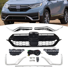 Front Bumper Upper Grille + Upper Grill Decorative Strip + Fog Lights Assembly + picture