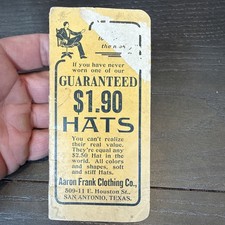 1911 “Aaron Frank Clothing San Antonio Texas” Pocket Notebook  picture