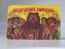 RARE Vintage 1984 Showbiz Pizza Billy Bob's Official Fan Club 3D Motion Card  picture