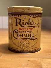 Vintage “Rich’s Instant Sweet Milk Cocoa” Tin (empty) picture