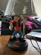 Goofy (Disney)Animates, Talks+ Lamp With Orig Lampshade 1990's VIDEO Works Great picture