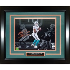 Tua Tagovailoa Autographed Miami Dolphins (Spotlight) Deluxe Framed 11x14 Photo picture