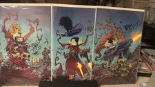 KING SPAWN + GUNSLINGER + THE SCORCHED #50 CONNECTING SET SIGNED SKOTTIE YOUNG picture