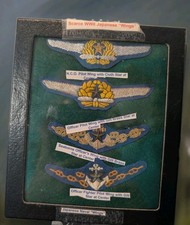 WWII Japanese Silk/Cotton Tinsel  Wire Threads Pilots Wings(4) picture