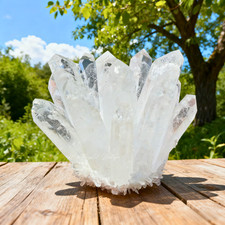 650g+ Rare Large Raw Clear Quartz Crystal Cluster Quartz Mineral Specimens Decor picture