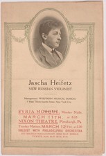 Jascha Heifetz Vintage 1910s Violinist Portrait Photo Reprint Wall Art picture