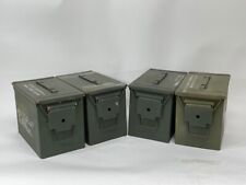4 Pack FAT 50 Cal Metal Ammo Can – Military Steel Box Ammo Storage - Used picture