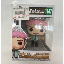 Funko Pop Parks and Recreation Andy as Princess Rainbow Sparkle 1147 Figure picture