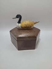 Unique Vintage Plastic Trinket Duck Container picture
