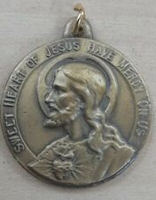 Vintage Sweet Heart of Jesus have mercy on us Sacred Heart Church New York Medal picture