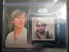 2016 TOPPS MASTERWORK LUKE SKYWALKER AUTHENTIC ROYAL MAIL STAMP #224/249 picture