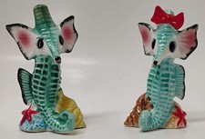 Anthropomorphic Artmark Seahorses Very Rare Salt & Pepper Shaker Couple Japan  picture