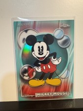 Topps 2026 Topps Chrome Disney 100 Mickey Mouse #50 Aqua Refractor Card /199 picture