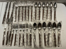 NEW VTG EKCO ETERNA Canoe Muffin Flatware SERVICE FOR 6 - 30 pc MCM Assorted picture