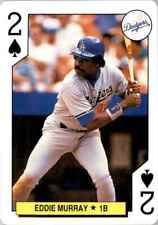 1991 U.S. Playing Card Co Eddie Murray #2 OF SPADES Dodgers Single Swap picture