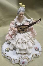 Vintage Dresden. Capodimonte Lace Porcelain Figurine Lady by Sandizell Hoffman picture