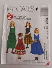 McCall's 9591 Girl's Jumpers Pattern - Size 7/8/10 Chest 26 to 28.5 Uncut picture