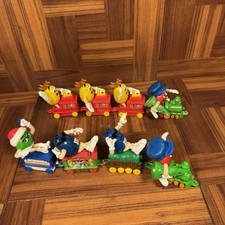 Vintage M&M’s Christmas Train Set of 8 picture