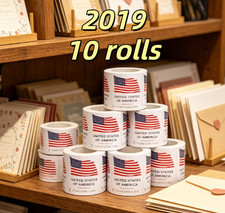 10 Roll Of 100 2019 U.S. Flag First Class US Postage Stamps 1000PCS New-- picture