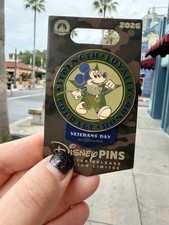 2026 Disney Parks Veterans Day Mickey Mouse Ribbon Strength Courage Honor LR Pin picture