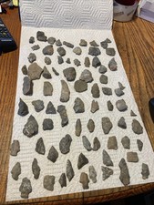 70 + Ancient Native American Artifacts WNY Onondaga Chert Arrowheads drill #4 picture