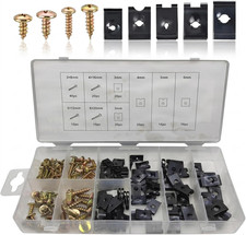 170 PCS Car U-Clip & Screw Assortment Kit, 9 Different Sizes Auto U Nut Trim picture
