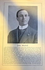 1902 Vintage Illustration John Mitchell United Mine Workers President picture