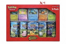 Pokemon Costco 5 Tin Pack Bundle Lot of 4 Factory Sealed New Pokémon TCG picture