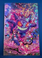 Fandom Finds Ash And Gengar Magma Foil Virgin Variant #2/5 Rare Comic Art Book picture