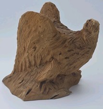 Vintage American Folk Art Hand Carved Bald Eagle Sculpture Patriotic Freedoms picture