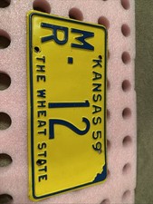 1959 NOS Kansas License Tag Morris County picture