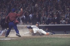 Baseball World Series New York Yankees Thurman Munson making home - Old Photo picture