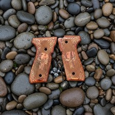 Tactical Beretta 92/96 Wood Grips Punisher Skull EDC Combat Pistol Frame 92FS picture