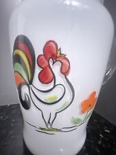Vintage 1950s Bartlett Collins Chanticleer “Proud Rooster” Hand painted Pitcher picture