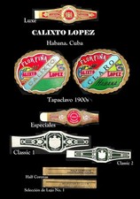 Great Cuban Cigar Label & Cigar Bands of  CALIXTO LOPEZ. Havana COLLECTIBLES picture