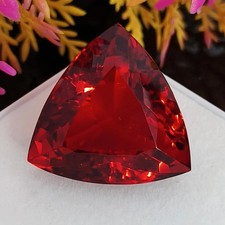 AAA Large Red Topaz 100 CT Trillion Cut Loose Gemstone for Ring Pendant/Bracelet picture