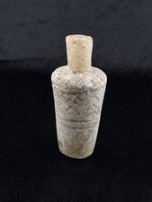 Authentic Ancient Roman Glass Iridescent Patina Restored Unique Bottle picture