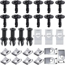 30 Pcs Engine Under Cover Splash Guard Clips Screw Set Replacement for Audi A4 A picture