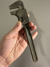 Vintage B.H.M. Corp Bridgeport USA No. 33-10 10” Adjustable Monkey / Auto Wrench picture