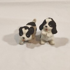 Homco Spaniel Figurines 1427 Porcelain 2 Poses Vintage picture