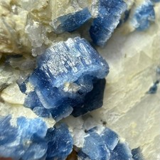 Ultra Rare Blue Alkali Beryl Crystals Cluster On Matrix-Afghanistan- 21 grams picture