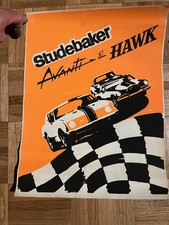 Vintage Studebaker Avanti & Hawk Advertising Poster 1960’s Excellent Condition picture