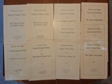 VINTAGE 1946-49 LOT OF 10 MICHIGAN STATE LECTURE CONCERT SERIES PROGRAMS MSU  picture