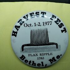 Vintage Bethel Missouri Harvest Fest 1977 Pinback Button picture