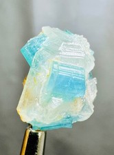 30 Ct Natural Paraiba Color Tourmaline Crystal on Quartz - Kunar Afghan Specimen picture