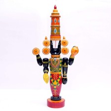 Handcrafted Wooden Kondapalli Lord BALAGI Showpiece For Home & Temple Decor picture